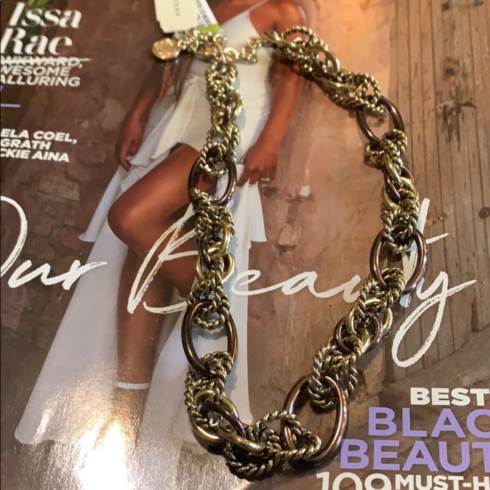 Anne Klein Gold Brown Necklace
